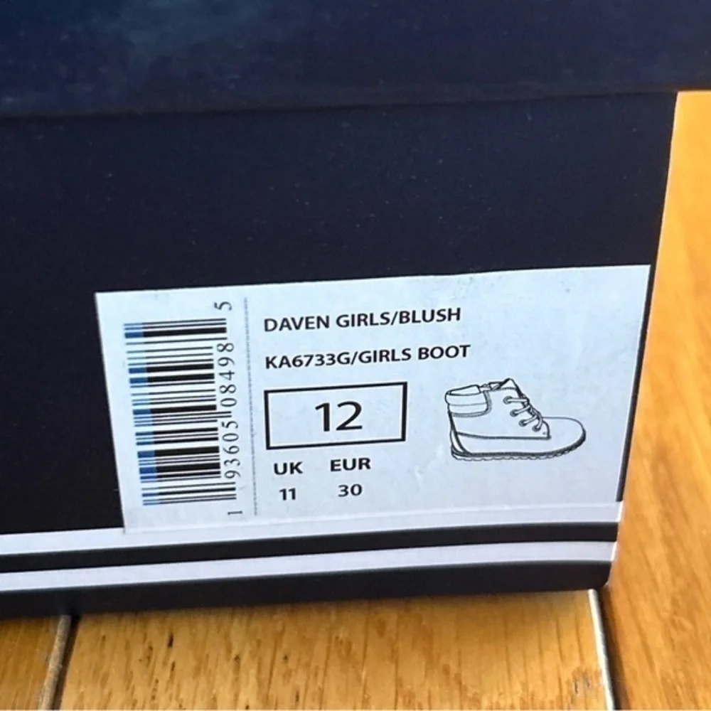 New NWT Nautica Daven Boots Zip Side Pink Blush & Gold Toddler Girls Size 12